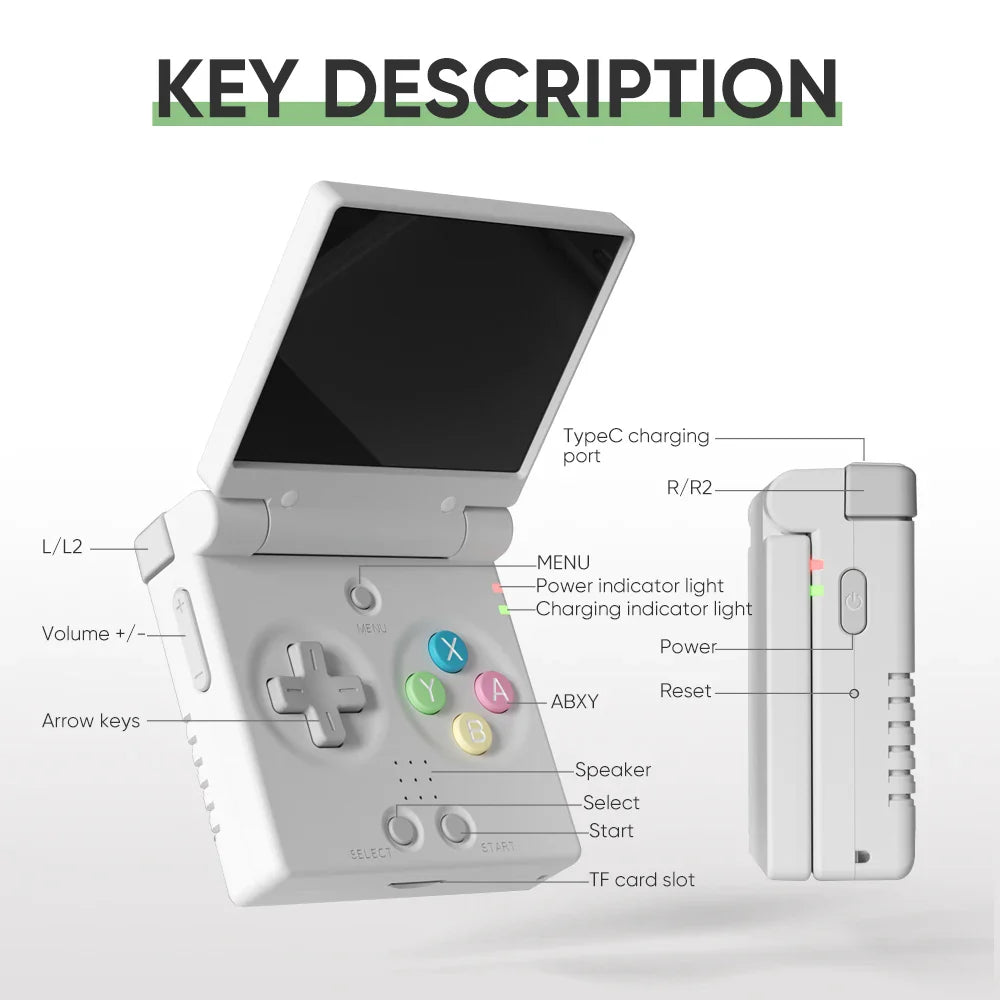 NNEOBA Mini Flip Retro Handheld Game Console