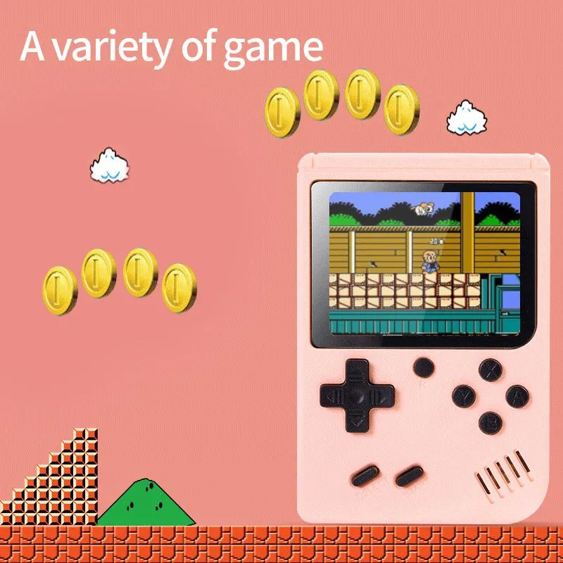 Retro Mini Handheld Game Console(Pink)
